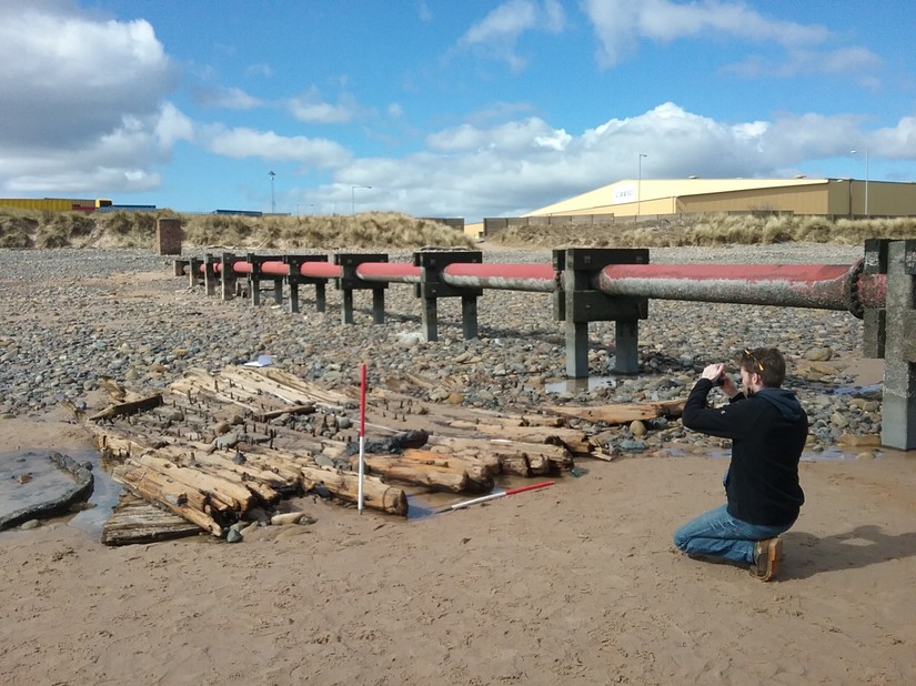 Nick prepares to make a digital model of the wreck